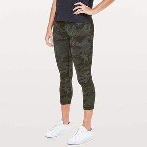 LULULEMON Align High-Rise Crop Camo Multi Gator Green Size 6